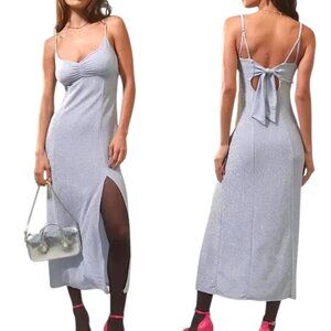 Urban Outfitters, NWT Women’s ‘Arna Sparkle' Midi Dress Shimmer Light Blue Large